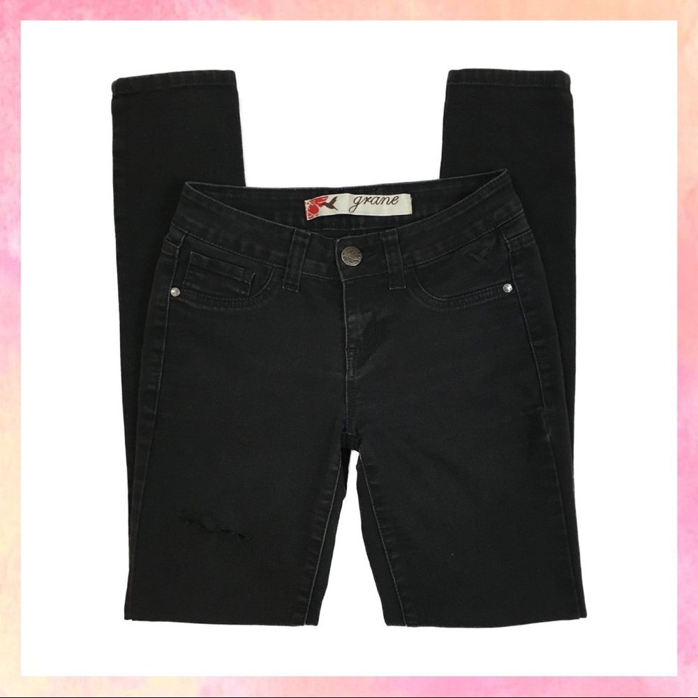 Grane High Rise Distressed Skinny Jeans